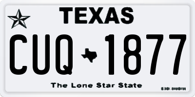 TX license plate CUQ1877