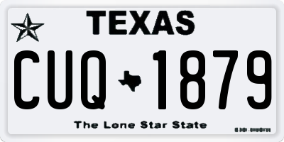 TX license plate CUQ1879