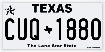 TX license plate CUQ1880