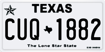 TX license plate CUQ1882
