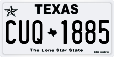 TX license plate CUQ1885