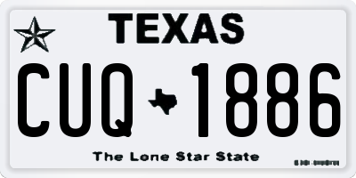 TX license plate CUQ1886