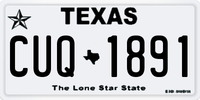 TX license plate CUQ1891