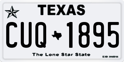 TX license plate CUQ1895