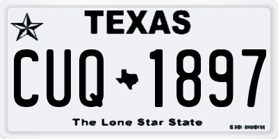 TX license plate CUQ1897