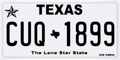 TX license plate CUQ1899