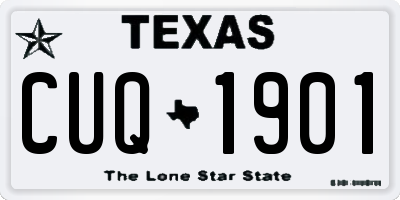 TX license plate CUQ1901