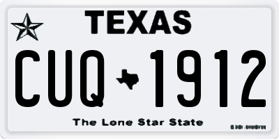 TX license plate CUQ1912
