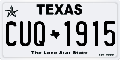 TX license plate CUQ1915