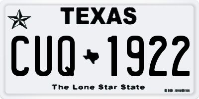 TX license plate CUQ1922