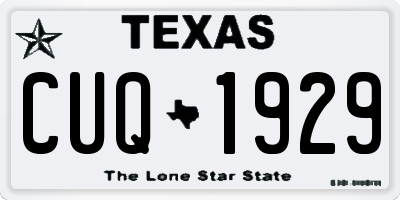 TX license plate CUQ1929