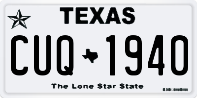 TX license plate CUQ1940