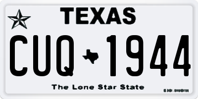 TX license plate CUQ1944
