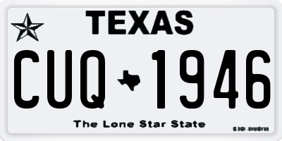 TX license plate CUQ1946