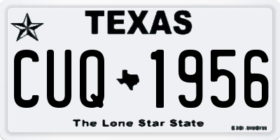 TX license plate CUQ1956