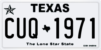 TX license plate CUQ1971