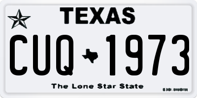 TX license plate CUQ1973