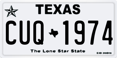 TX license plate CUQ1974