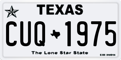 TX license plate CUQ1975