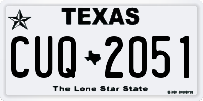 TX license plate CUQ2051