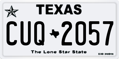 TX license plate CUQ2057