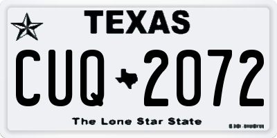 TX license plate CUQ2072