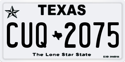 TX license plate CUQ2075