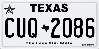 TX license plate CUQ2086