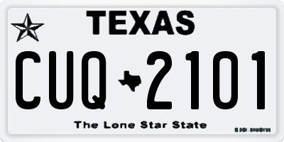 TX license plate CUQ2101