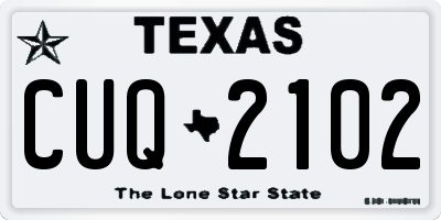 TX license plate CUQ2102