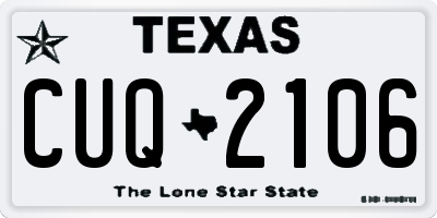 TX license plate CUQ2106