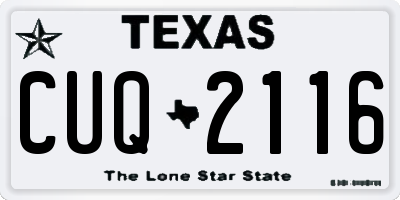 TX license plate CUQ2116
