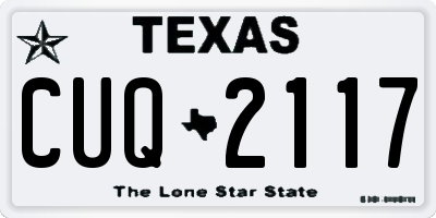 TX license plate CUQ2117