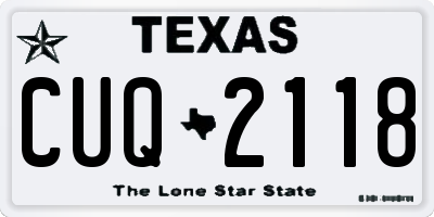 TX license plate CUQ2118