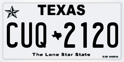 TX license plate CUQ2120