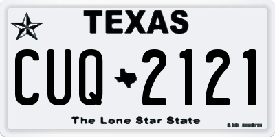 TX license plate CUQ2121