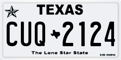TX license plate CUQ2124
