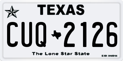 TX license plate CUQ2126