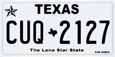 TX license plate CUQ2127