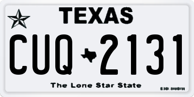 TX license plate CUQ2131
