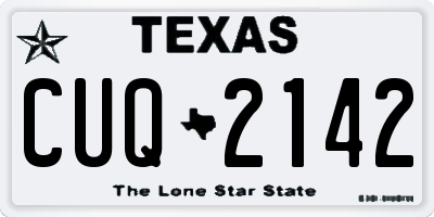 TX license plate CUQ2142