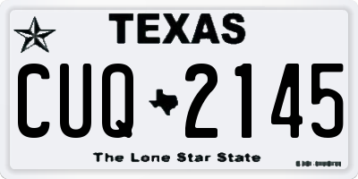 TX license plate CUQ2145