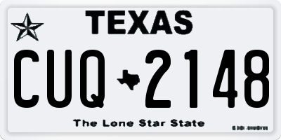 TX license plate CUQ2148
