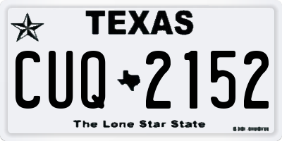 TX license plate CUQ2152