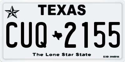 TX license plate CUQ2155