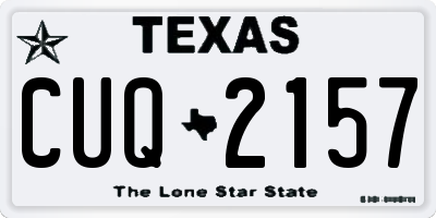 TX license plate CUQ2157