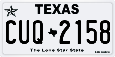 TX license plate CUQ2158