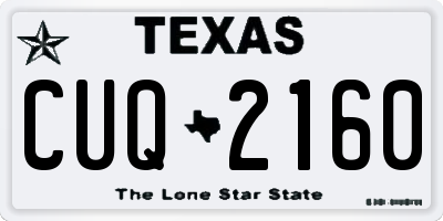 TX license plate CUQ2160