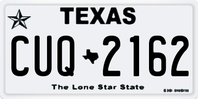 TX license plate CUQ2162