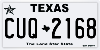 TX license plate CUQ2168